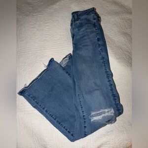American Eagle Outfitters extra high rise distressed jeans size 4 Regular